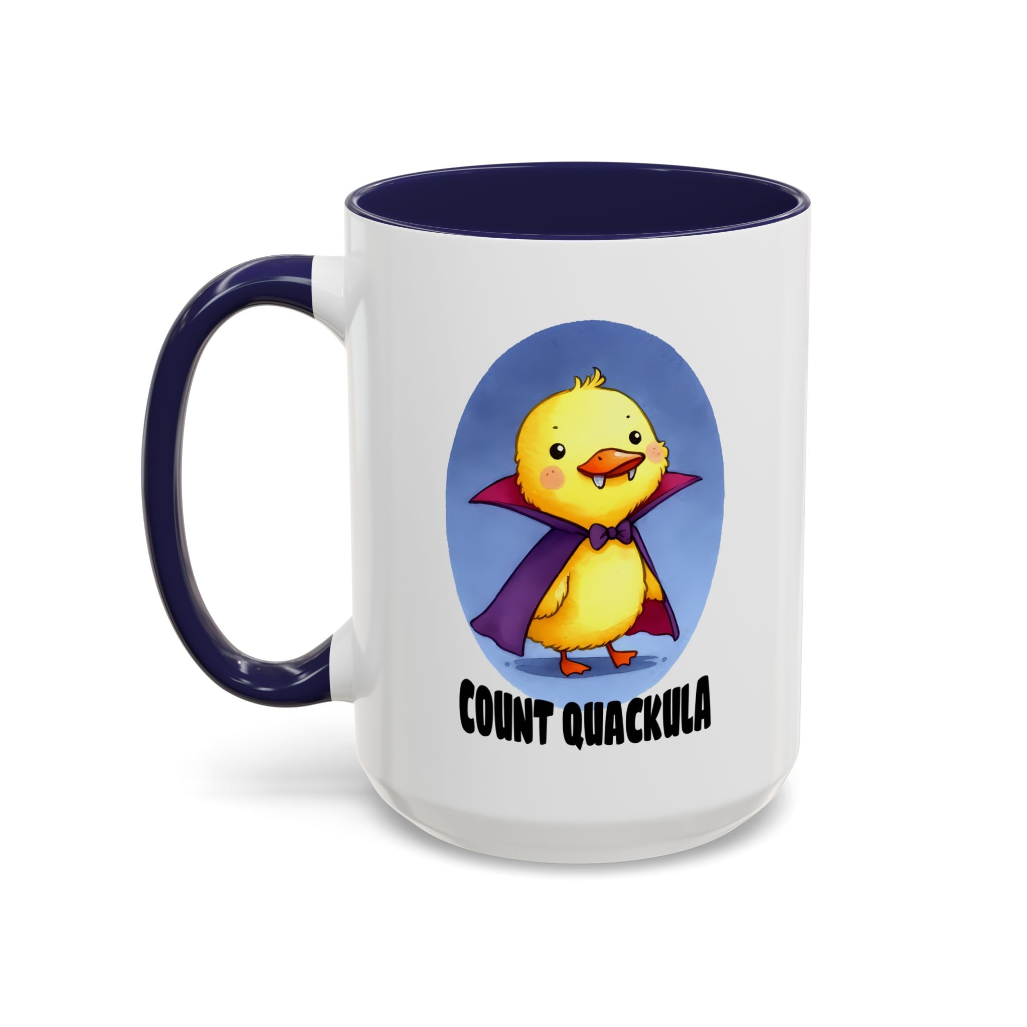 Cute Count Quackula Accent Coffee Mug - Adorable Gift for Coffee Lovers, Halloween Decor, Chick Collectors, Quirky Kitchen