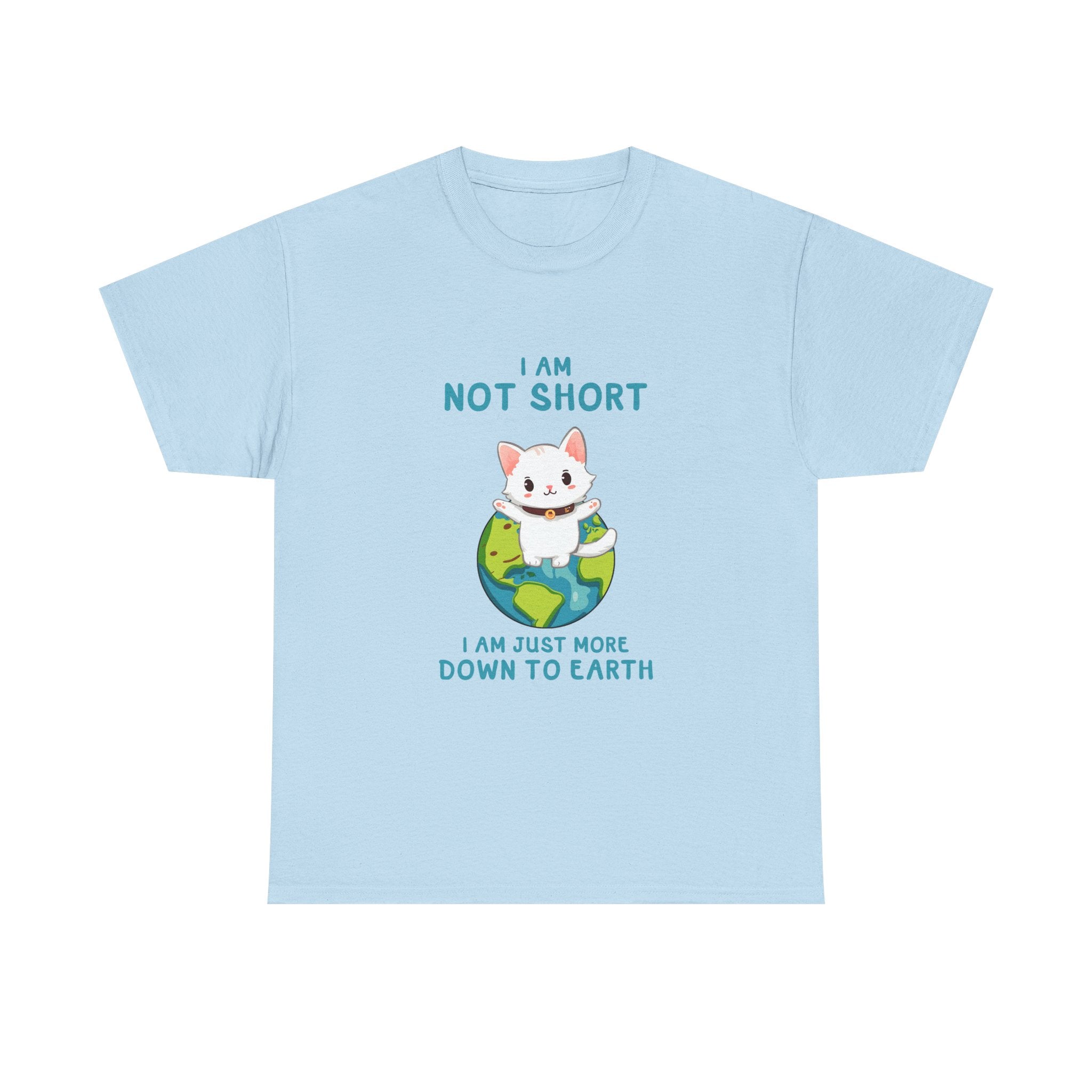 Cute Cat Earth T-Shirt, Funny Tee  Gift for Cat Lovers, Short Awareness Message, Casual Wear, Animal Lover Apparel