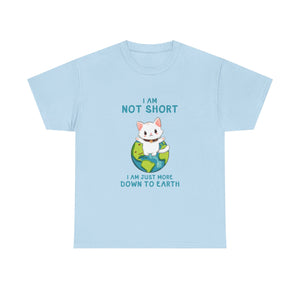 Cute Cat Earth T-Shirt, Funny Tee  Gift for Cat Lovers, Short Awareness Message, Casual Wear, Animal Lover Apparel