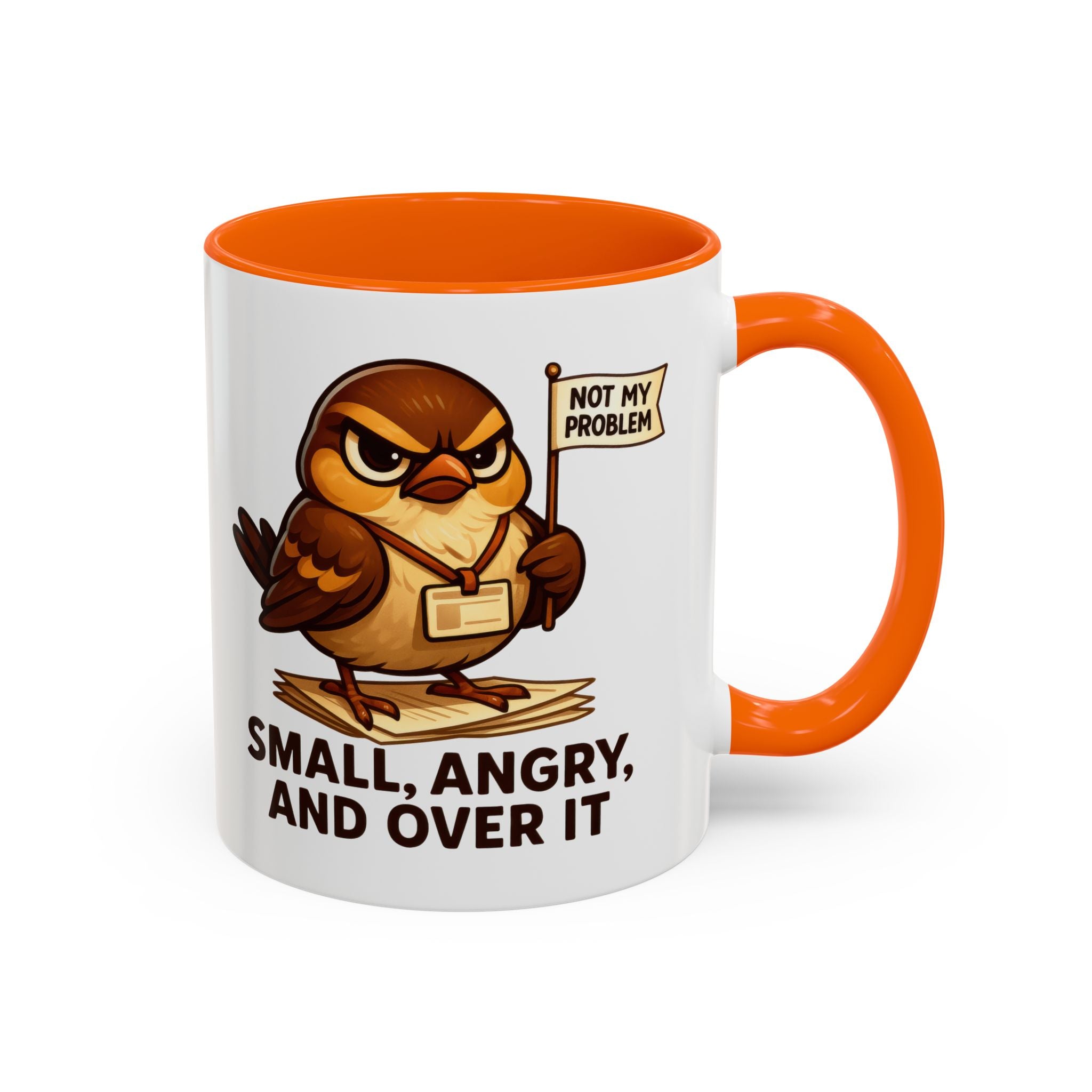 Funny Owl Coffee Mug, not my problem  Small Angry Owl Cup, Coffee Lover Present, Quirky Office