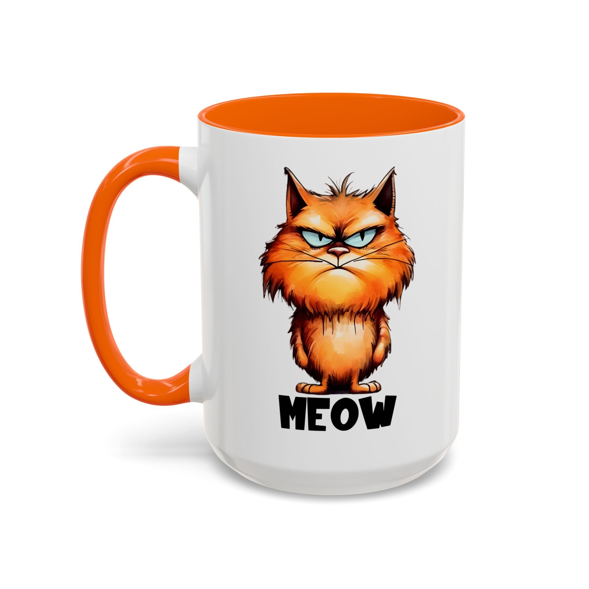 Funny grumpy  Cat Accent Coffee Mug - Perfect Gift for Cat Lovers, Meow Mug, Pet Owner Present, Caffeine Fix, Novelty Drinkware