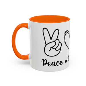 peace love coffee Accent Coffee Mug (11, 15oz)