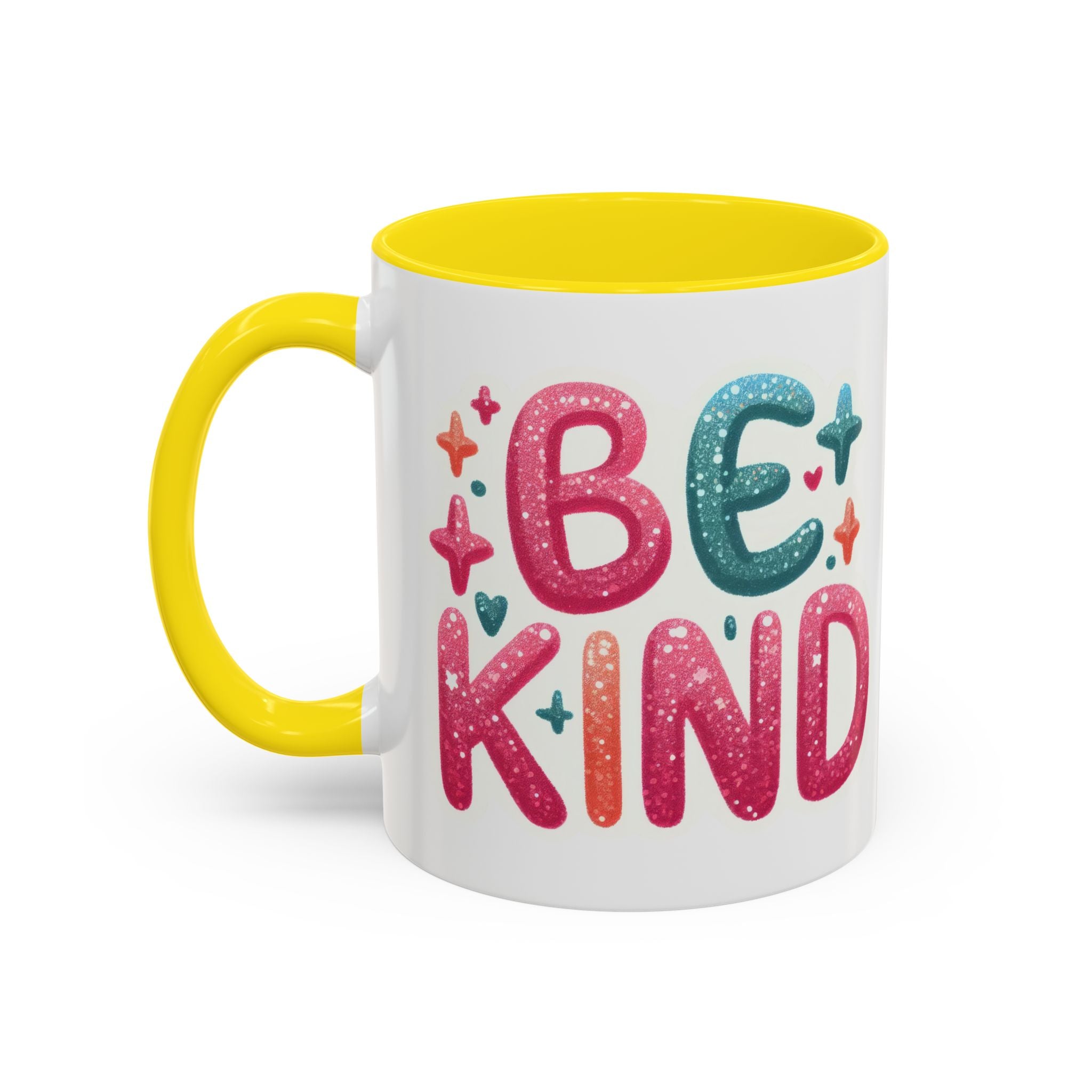 Be Kind Accent Coffee Mug – Colorful Positive Message 11/15oz