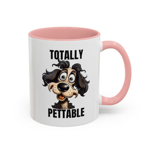 Totally Pettable Coffee Mug, Dog Lover Gift, Animal Print Mug, Funny Pet Mug, Customizable Coffee Cup, Gift for Pet Owners