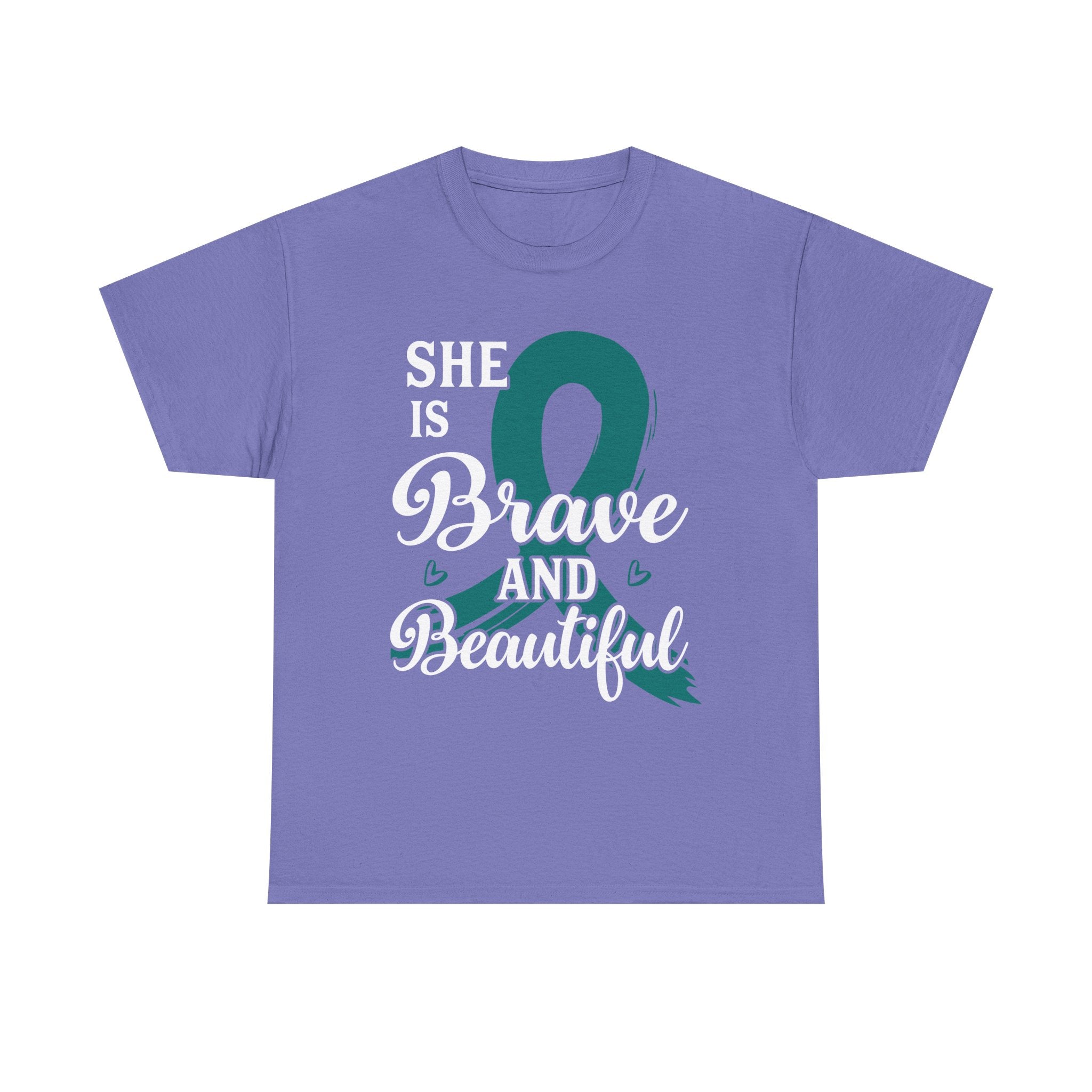 Empowering Brave & Beautiful Tee, Inspirational T-Shirt, Unisex Awareness Shirt, Gift for Support, Cancer Awareness Tee, Confidence T-Shirt