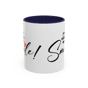 Inspirational Accent Coffee Mug - "You Make Me Smile!" - Perfect Gift for Friends & Family