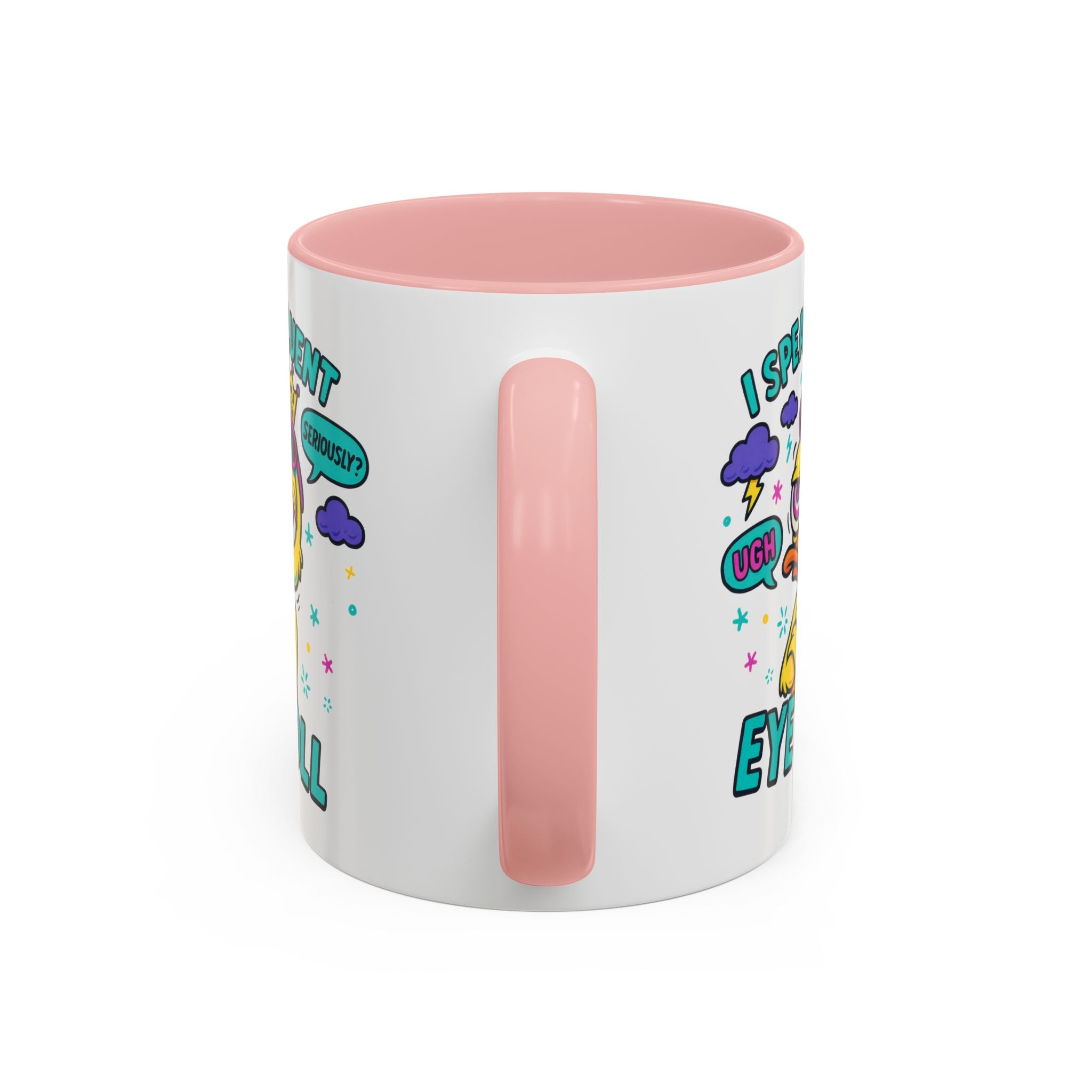 attitude Sassy Eye Roll Coffee Mug,  for Coffee Lovers, Gift for Friends, Quirky Tea Mug, Humor  Cute Kitchen Decor