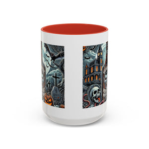 Gothic vampire Halloween Coffee Mug, Spooky Decor, Skull Design, Gift for Horror Lovers,  Party Essential, Unique Drinkware