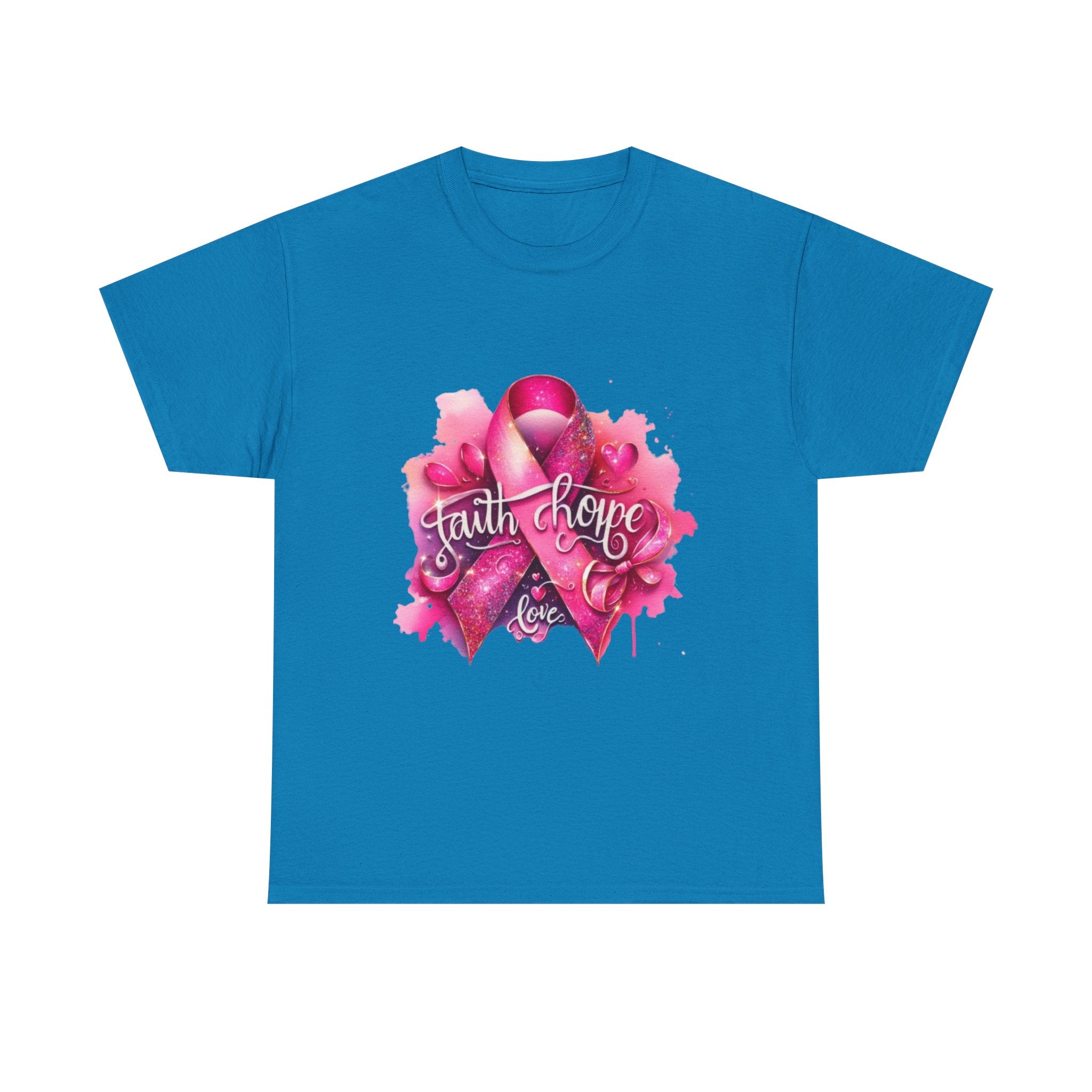 Breast Cancer Awareness Tee, Faith and Hope Message Shirt, Support Shirt, Gift for Survivors, Inspirational T-Shirt