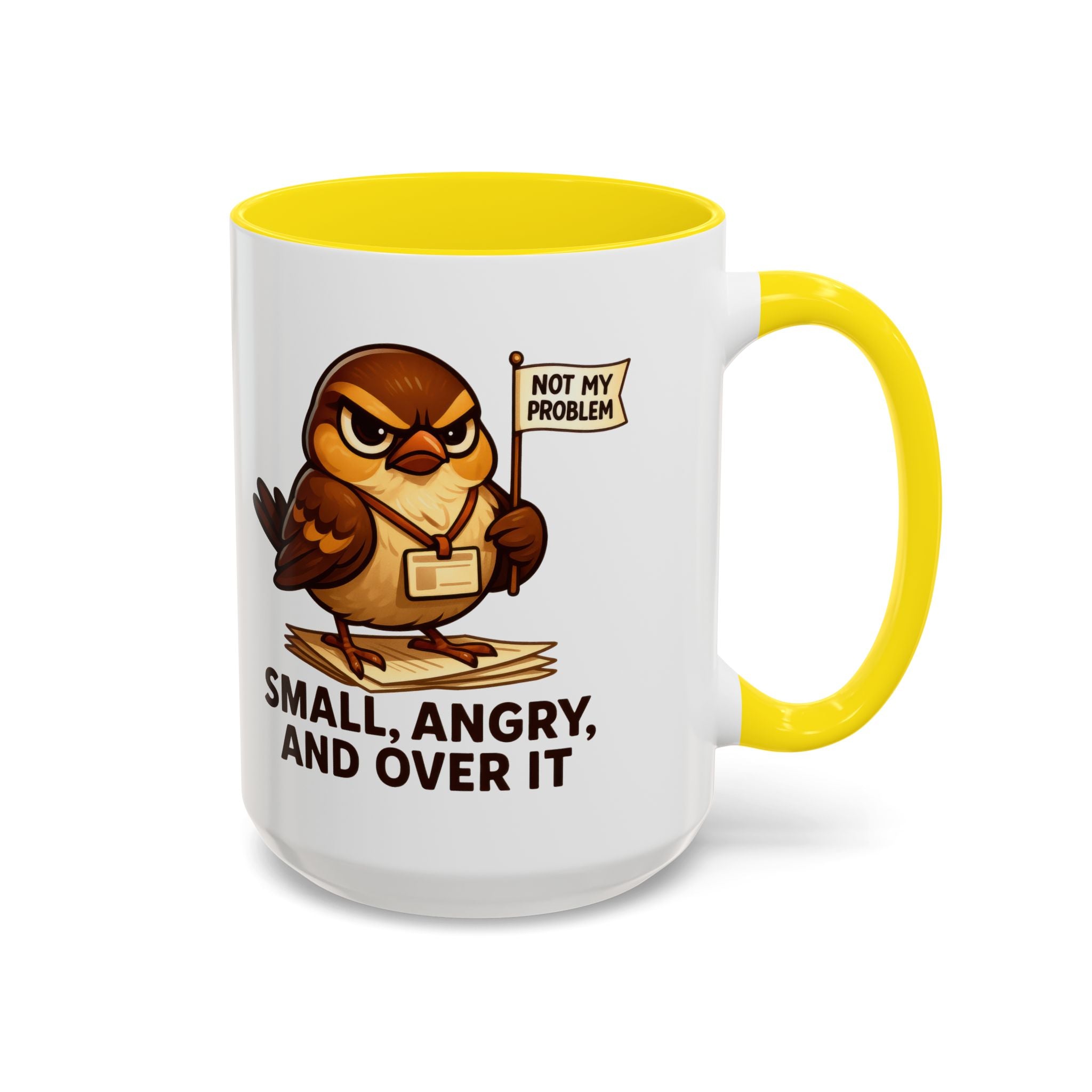 Funny Owl Coffee Mug, not my problem  Small Angry Owl Cup, Coffee Lover Present, Quirky Office