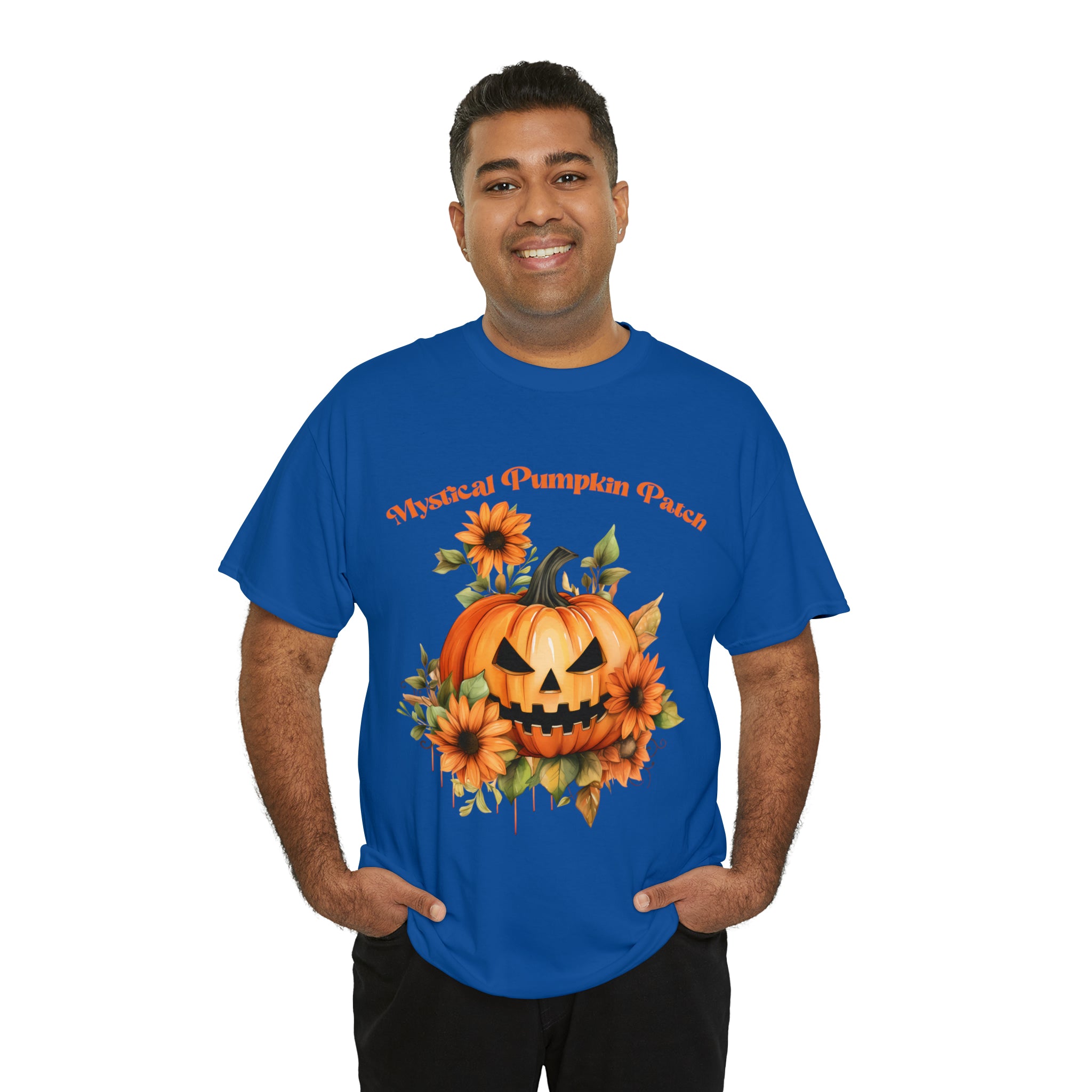 Halloween unisex t shirt mystical pumkin patch fall fun stocking stuffer Unisex Heavy Cotton Tee