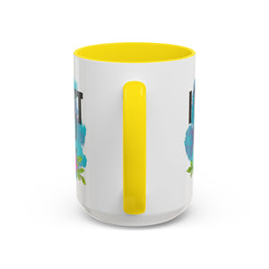 I Don't Care! Floral Accent Coffee Mug - 11oz & 15oz sarcasm funny