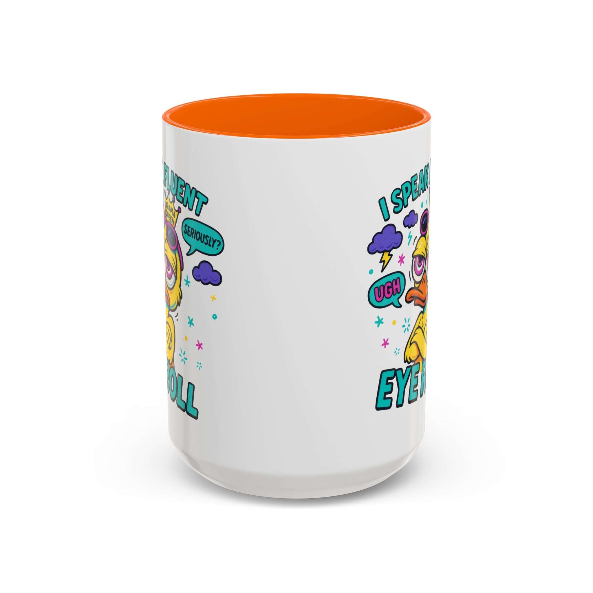 attitude Sassy Eye Roll Coffee Mug,  for Coffee Lovers, Gift for Friends, Quirky Tea Mug, Humor  Cute Kitchen Decor