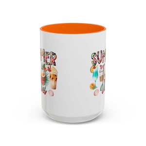 Summer Vibes Accent Coffee Mug - 11oz & 15oz - Perfect for Sunny Days & Celebrations