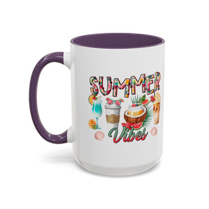 Summer Vibes Accent Coffee Mug - 11oz & 15oz - Perfect for Sunny Days & Celebrations
