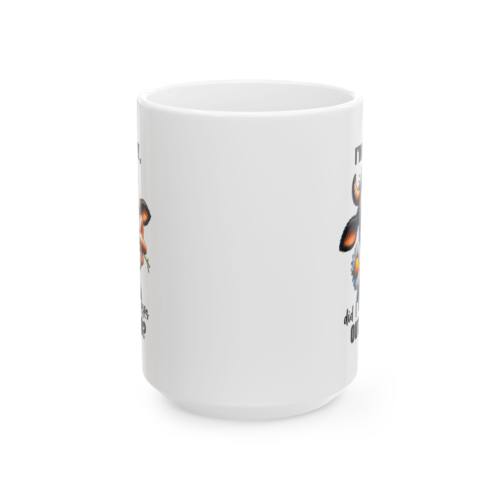Funny Cow eye rolling sarcasm coffee  Mug | Cute Gift  Cow Print Coffee Cup | Unique Kitchen Decor | Humorous Gift for Birthdays