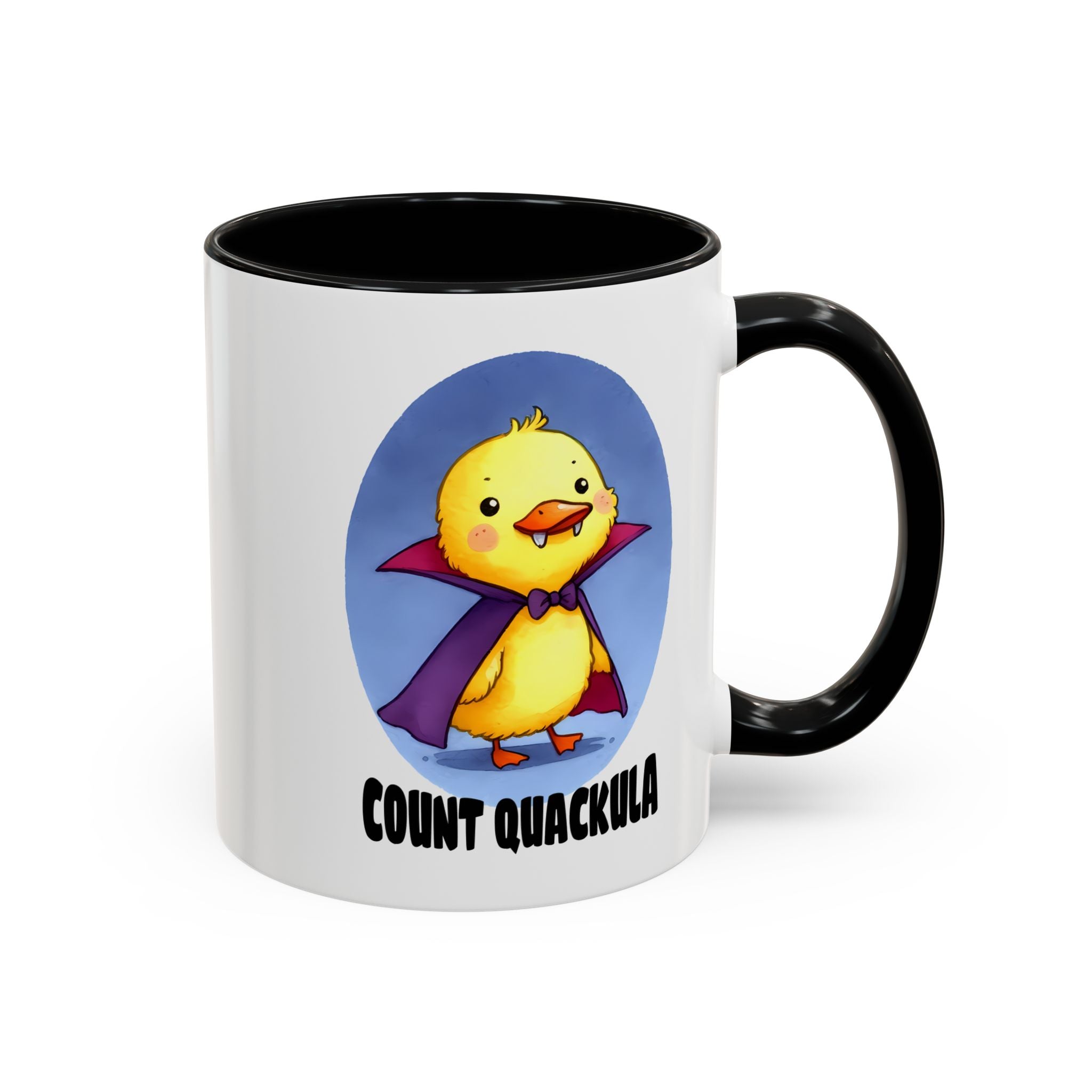 Cute Count Quackula Accent Coffee Mug - Adorable Gift for Coffee Lovers, Halloween Decor, Chick Collectors, Quirky Kitchen