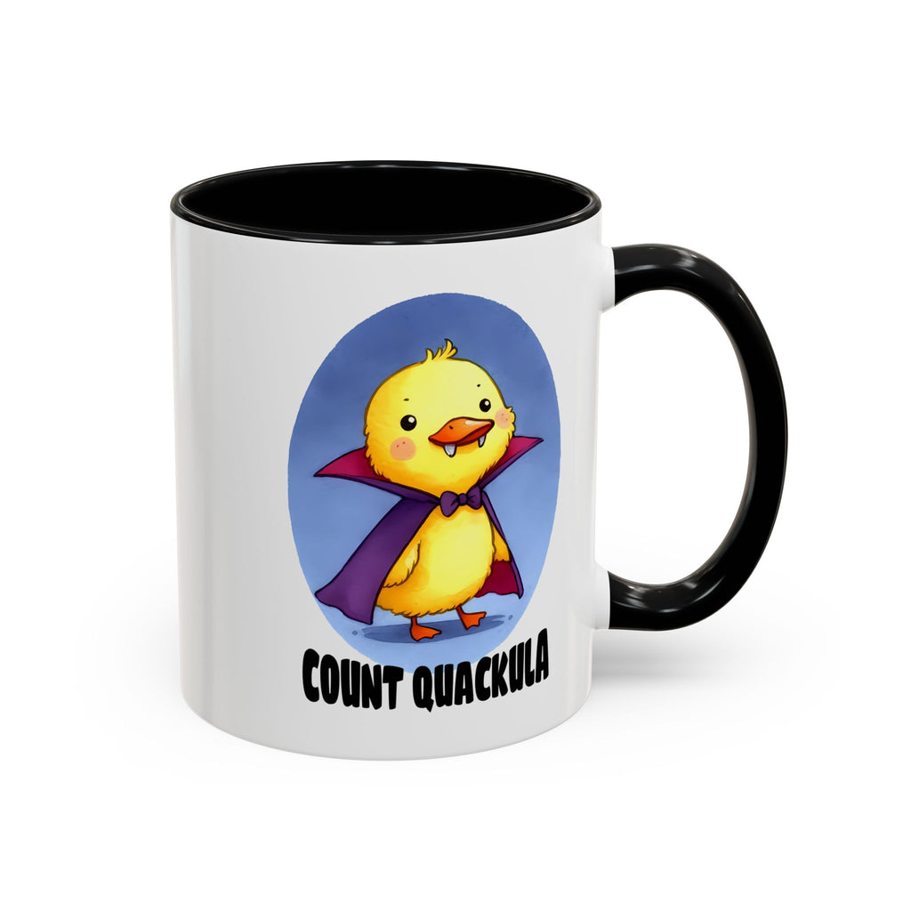 Cute Count Quackula Accent Coffee Mug - Adorable Gift for Coffee Lovers, Halloween Decor, Chick Collectors, Quirky Kitchen