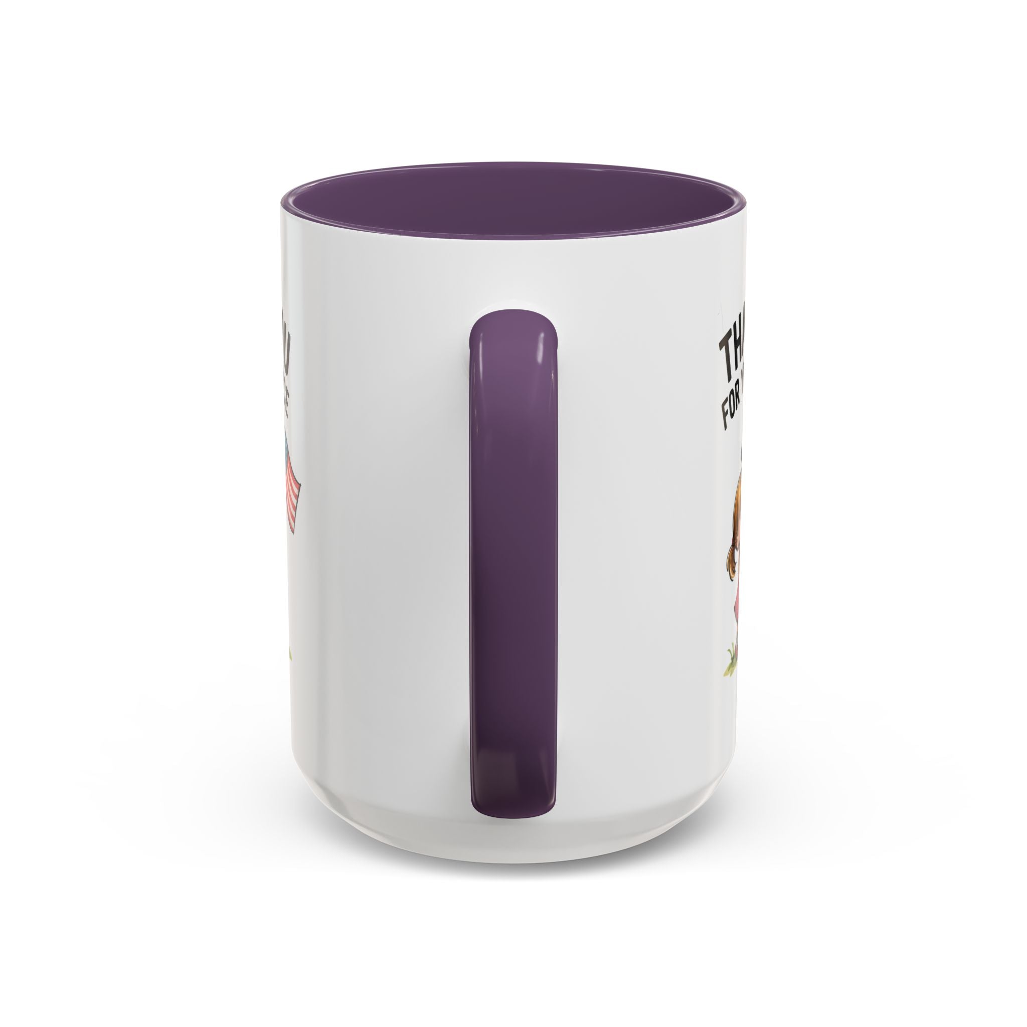 Thank You for Your Service Coffee Mug - 11oz & 15oz Accent Mugs for Veterans Appreciation