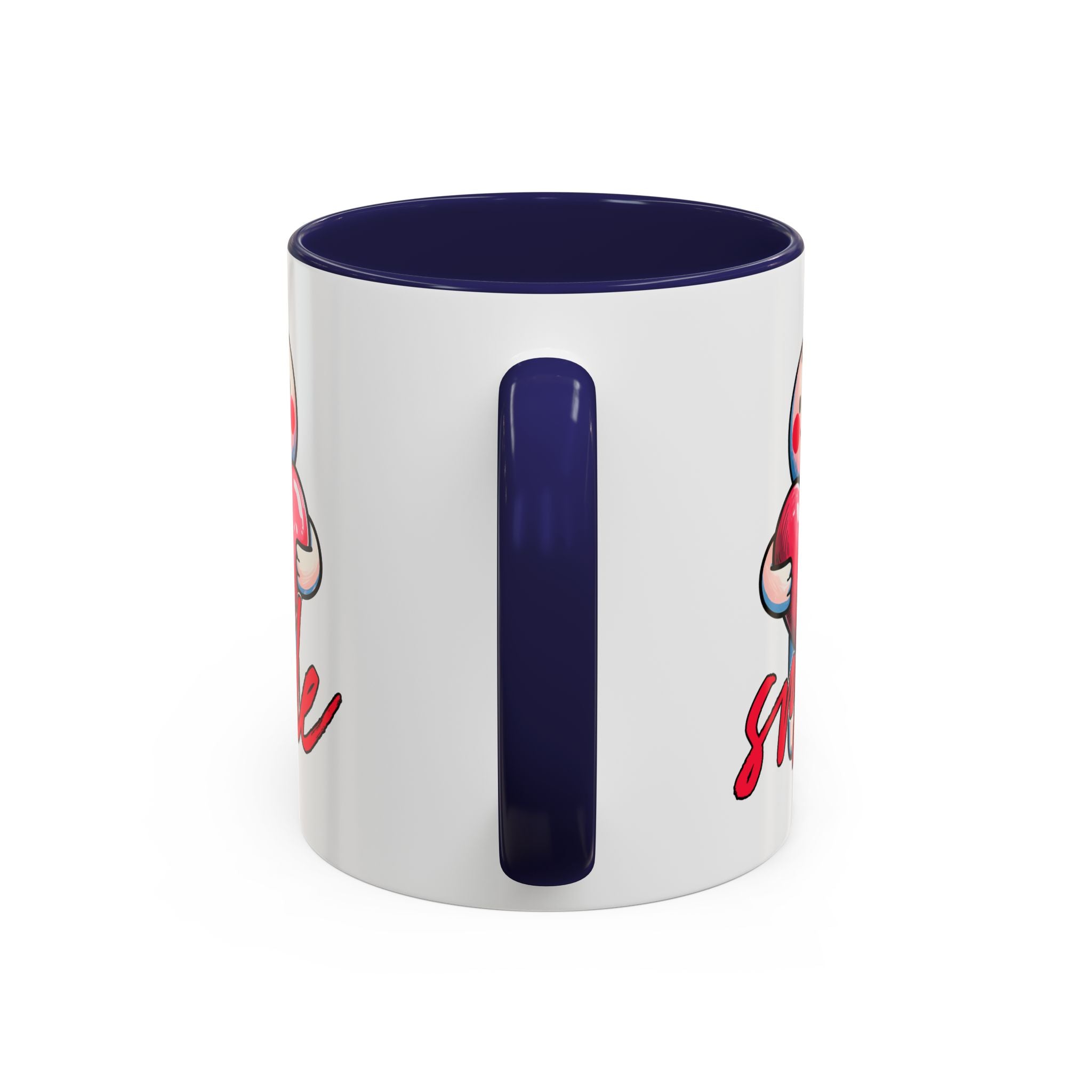 Smiling Heart Accent Coffee Mug - 11oz & 15oz | Cute Gift for Friends & Family