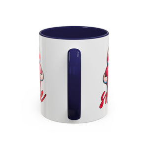 Smiling Heart Accent Coffee Mug - 11oz & 15oz | Cute Gift for Friends & Family