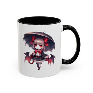 Gothic vampire girl  horror art Accent Coffee Mug (11, 15oz)