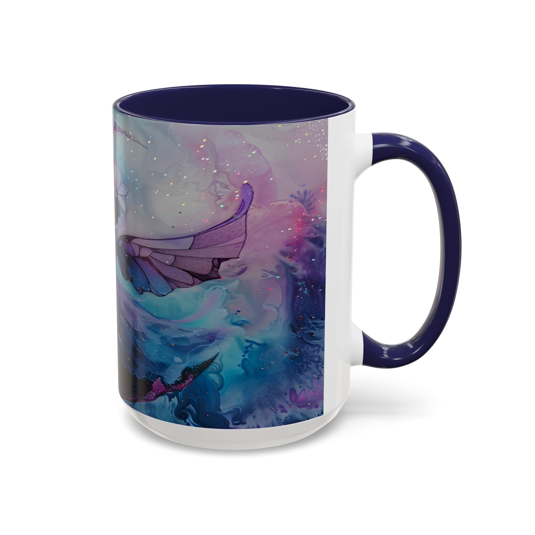 Enchanted Fairy Accent Coffee Mug — Magical Night Sky Illustration (11/15oz) fantasy