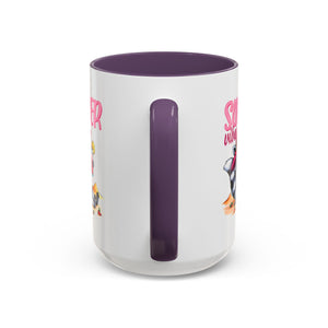 Summer Vibes Accent Coffee Mug - Fun & Colorful Design for Relaxing Moments