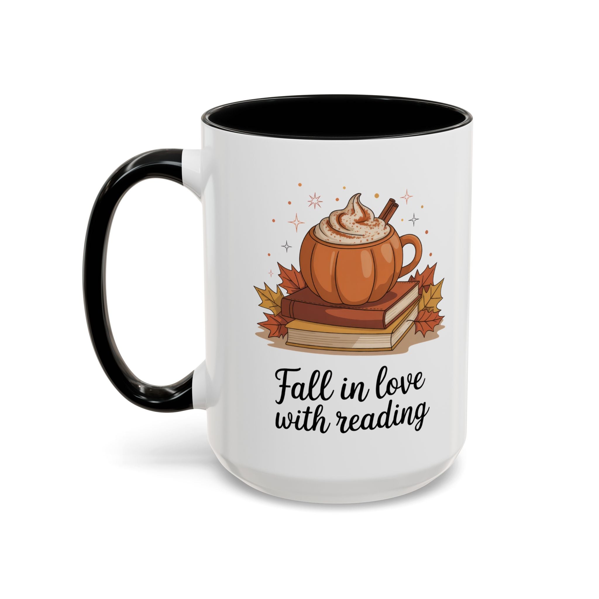 Fall-Themed Coffee Mug for Book Lovers