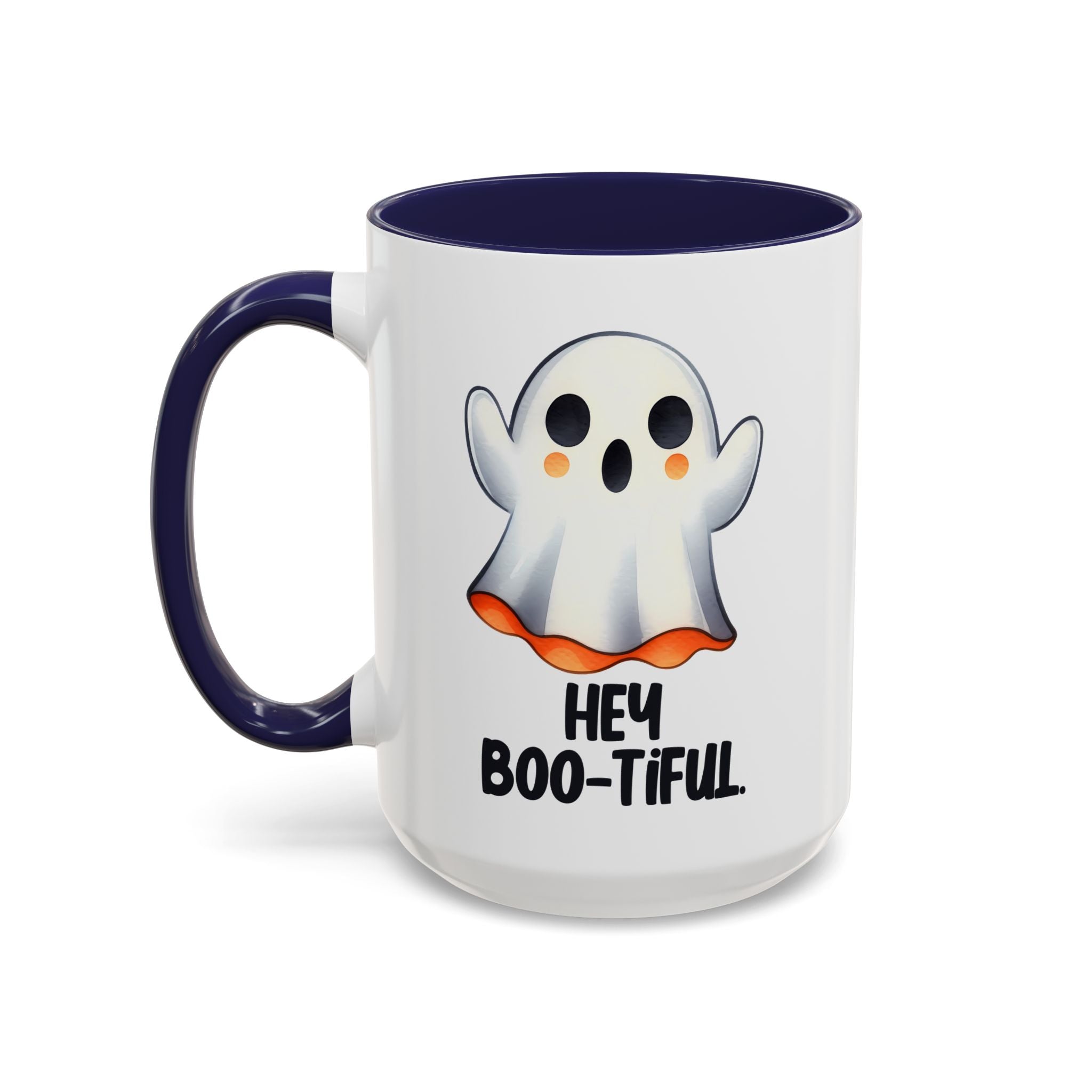 Hey Boo-tiful Ghost Coffee Mug, Halloween Mug, Cute Gift, Spooky Decor, Fun Mug