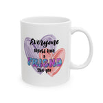 Heartfelt friends coffee  Mug - Perfect for Gifts, Cozy Mornings, Valentine's Day, & More, Unique Coffee Cup, Heart Design
