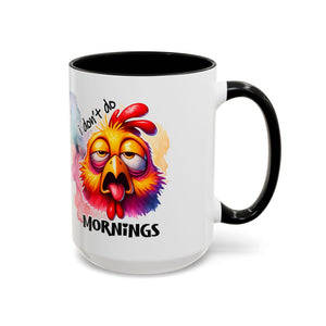 Funny Morning Coffee Mug, Humor Mug, Gift for Coffee Lovers, Sleepy Chicken Mug, Cute Drinkware, Holiday Present