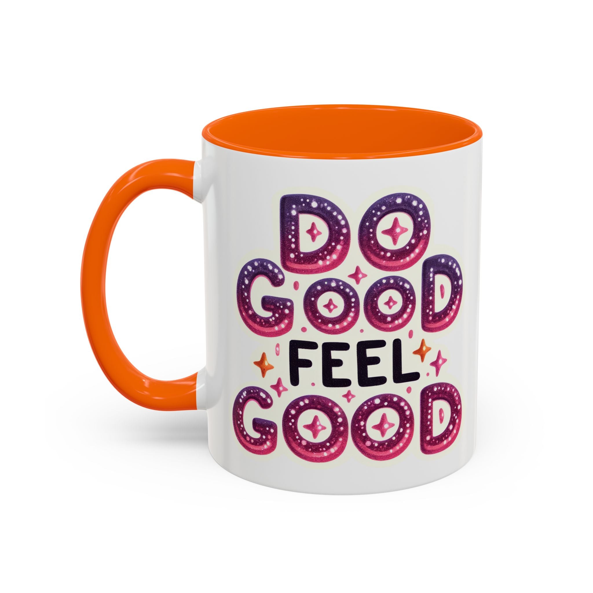 Do Good Feel Good Accent Coffee Mug — Positive Message 11/15oz
