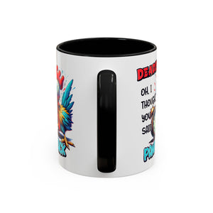 Funny Panic Attack Coffee Mug, Quirky Rooster Mug for Stress Relief, Gift for Teachers, Office Humor, Coworker Gift, Fun Coffee Cup