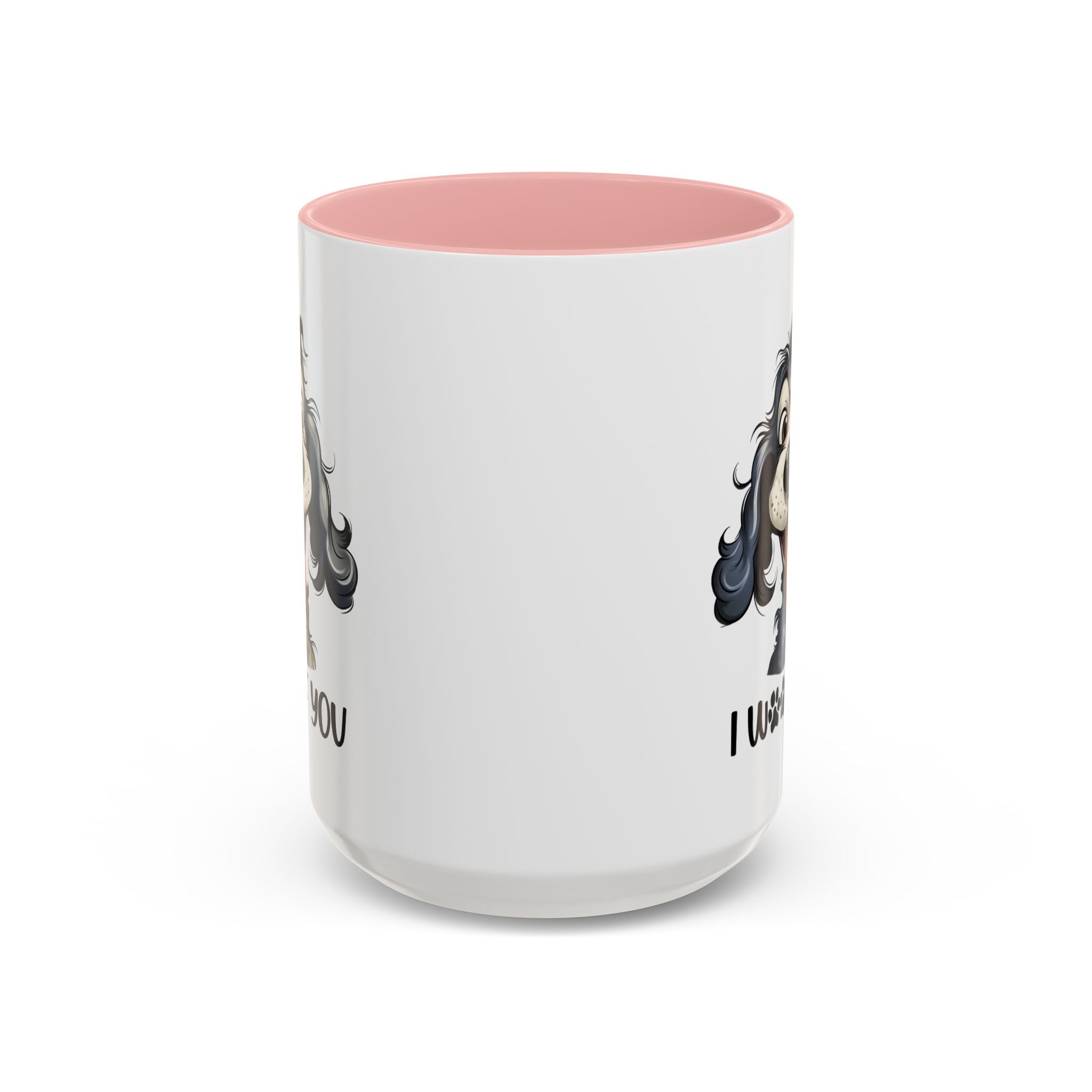 Dog Lover's Accent Coffee Mug - I Woof You, Pet Gift, Animal Lover Cup, Dog Mom Mug, Cute Dog Design, Fun Coffee Cup