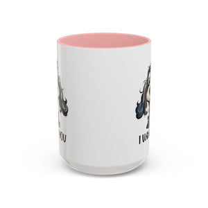 Dog Lover's Accent Coffee Mug - I Woof You, Pet Gift, Animal Lover Cup, Dog Mom Mug, Cute Dog Design, Fun Coffee Cup