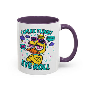 attitude Sassy Eye Roll Coffee Mug,  for Coffee Lovers, Gift for Friends, Quirky Tea Mug, Humor  Cute Kitchen Decor
