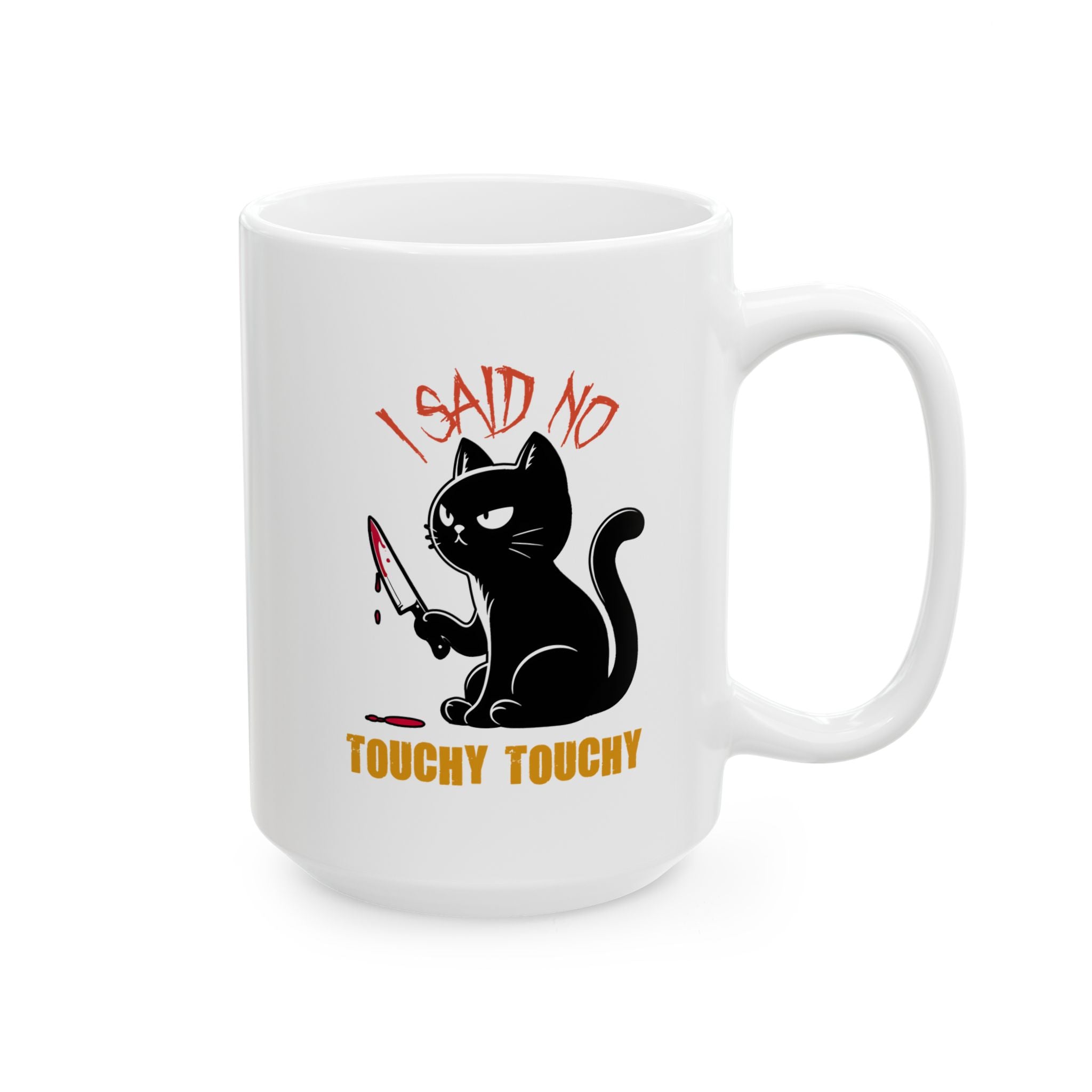 Funny Cat coffee Mug - halloween attitude Cat Lovers, Birthday Present, Coffee Lovers, Home Office Decor, Animal Lover Gift