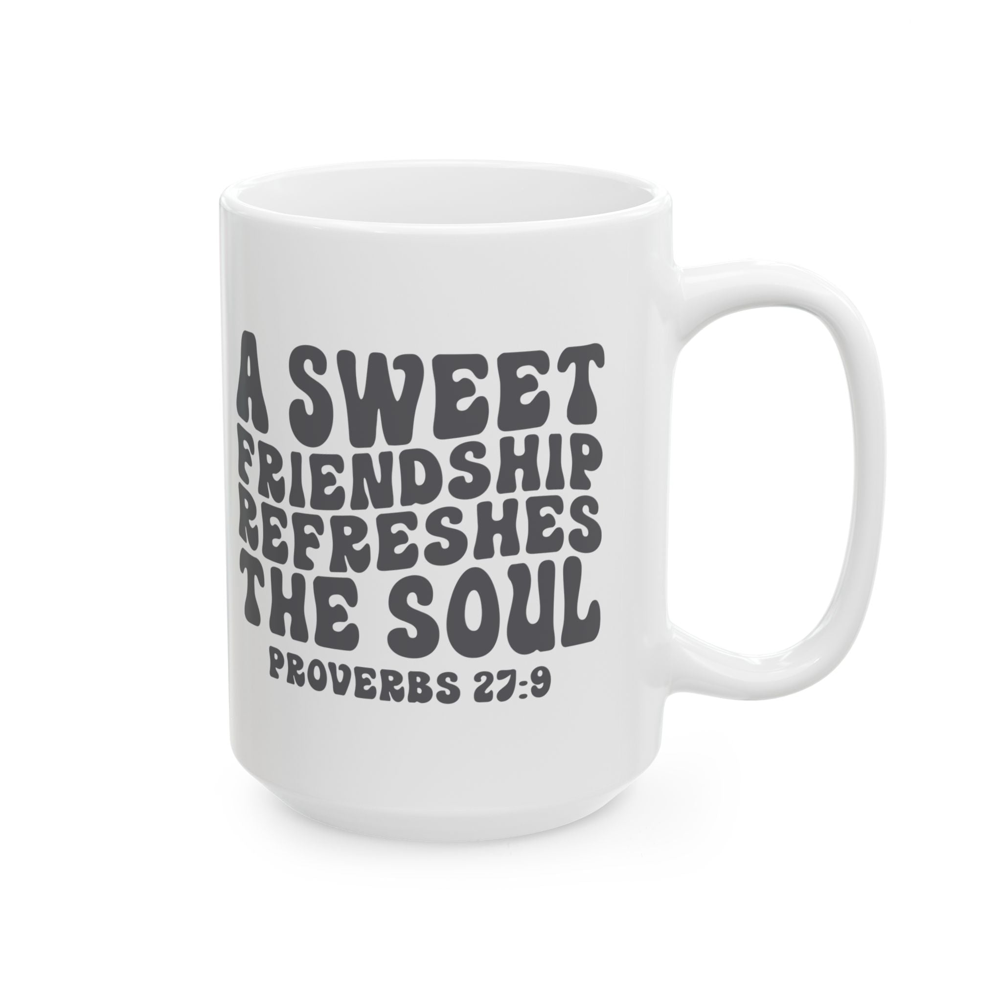 Friendship coffee Mug | Gift for Friends, Inspirational Coffee Cup, Bible Verse Mug, Encouragement Mug, Friendship Quote Mug