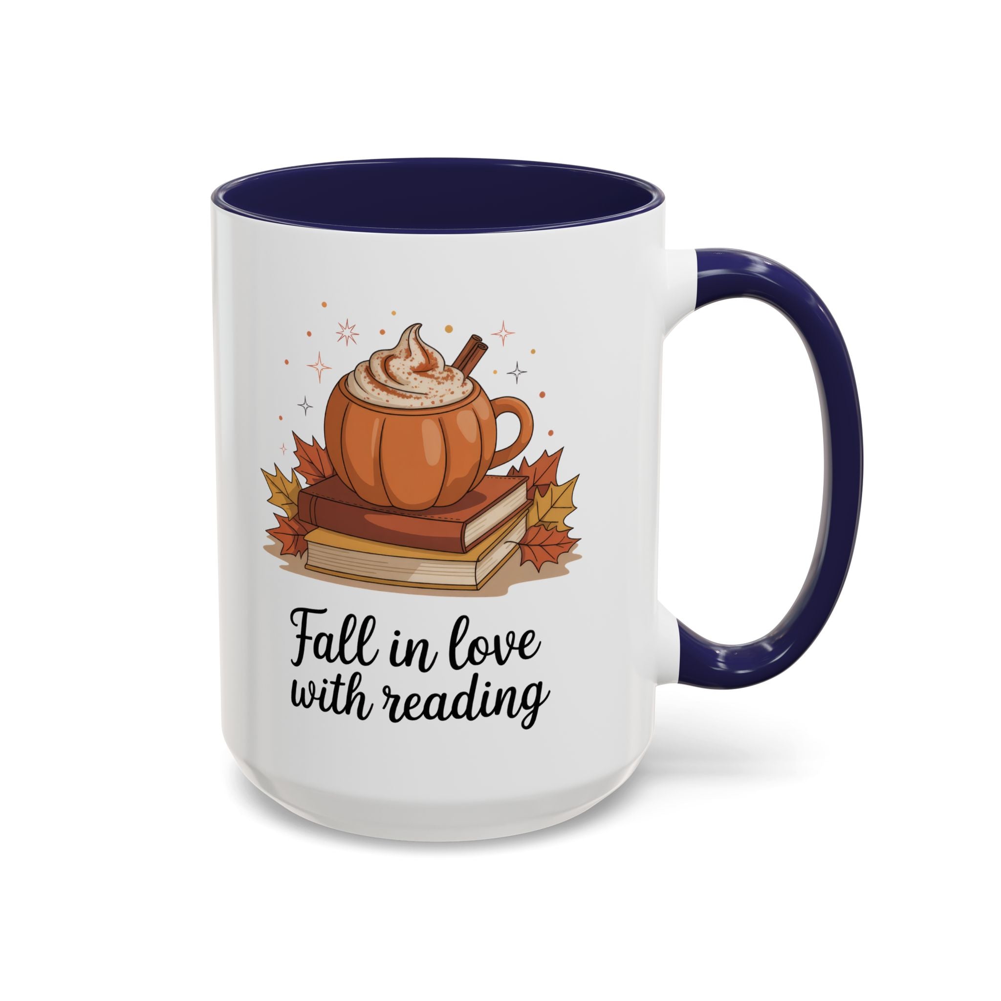 Fall-Themed Coffee Mug for Book Lovers