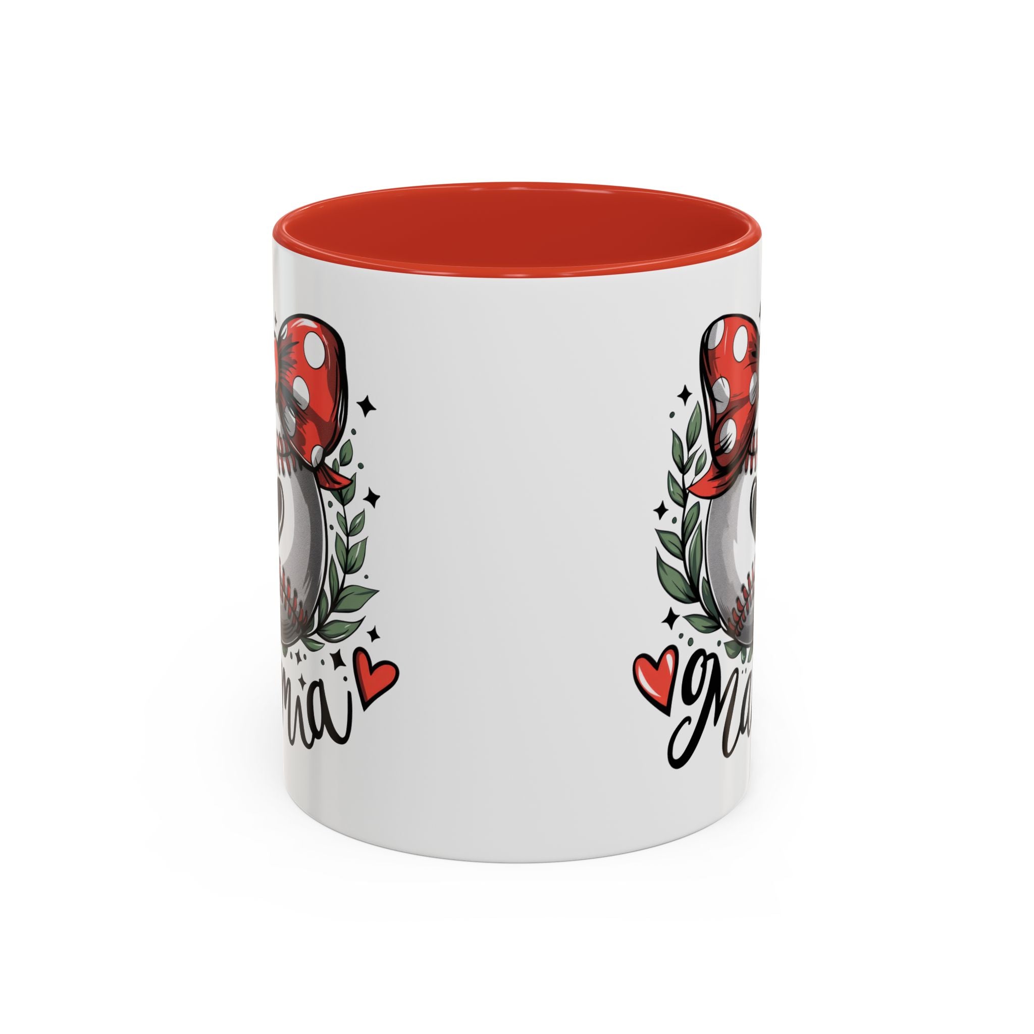 Mama's Accent Coffee Mug | Baseball & Heart Design | Gift for Mom, Mother's Day, Birthday, Coffee Lovers, Baseball Fans