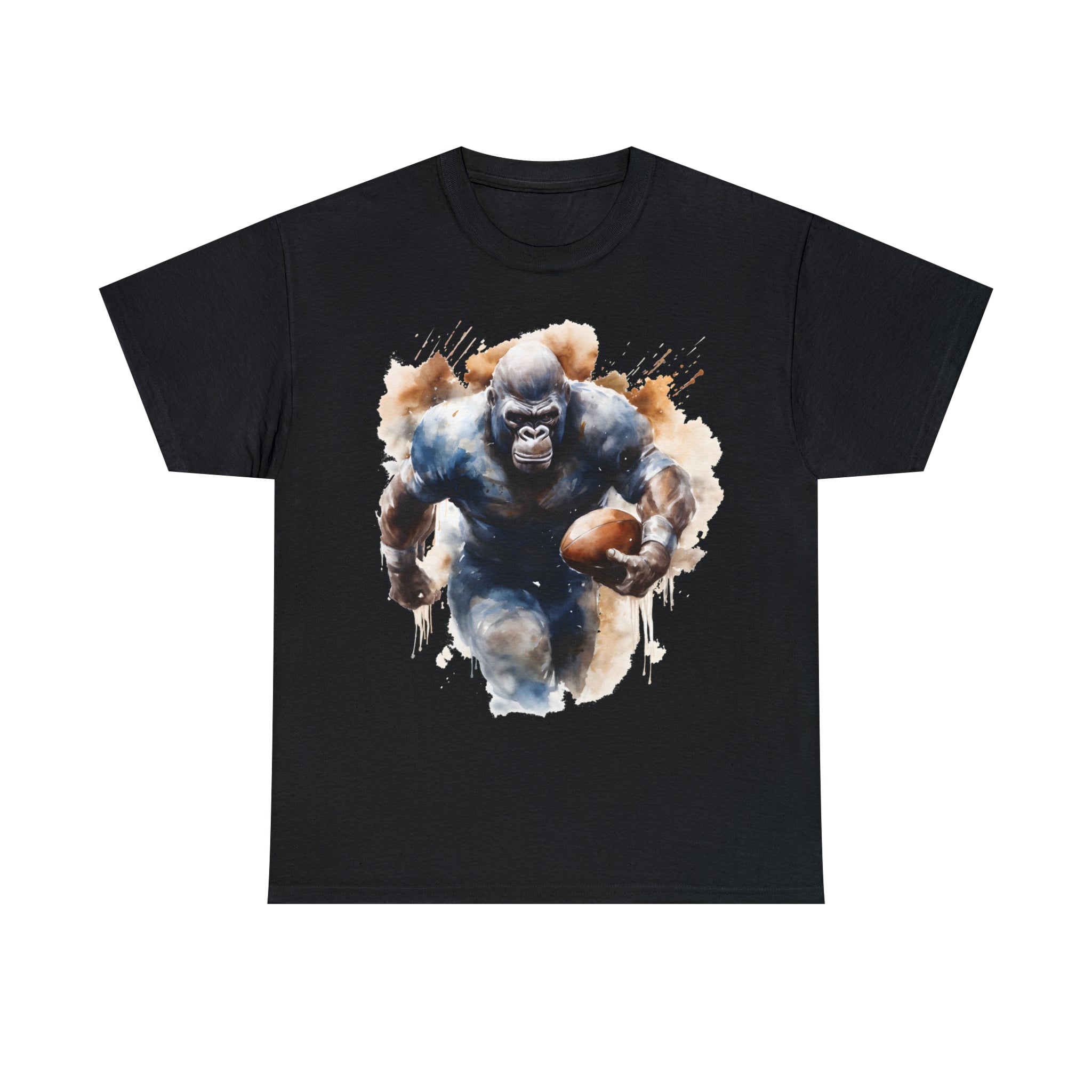 funny Football gorilla t shirt gift Unisex Heavy Cotton Tee