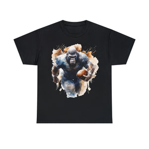 funny Football gorilla t shirt gift Unisex Heavy Cotton Tee
