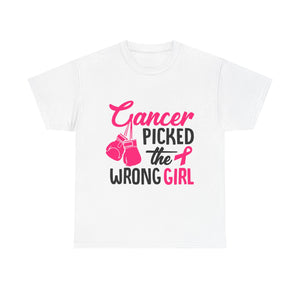 Empowering Cancer Awareness Tee, Inspirational T-Shirt, Unisex Cotton Tee for Fighters, Gift for Cancer Survivors, Supportive Apparel