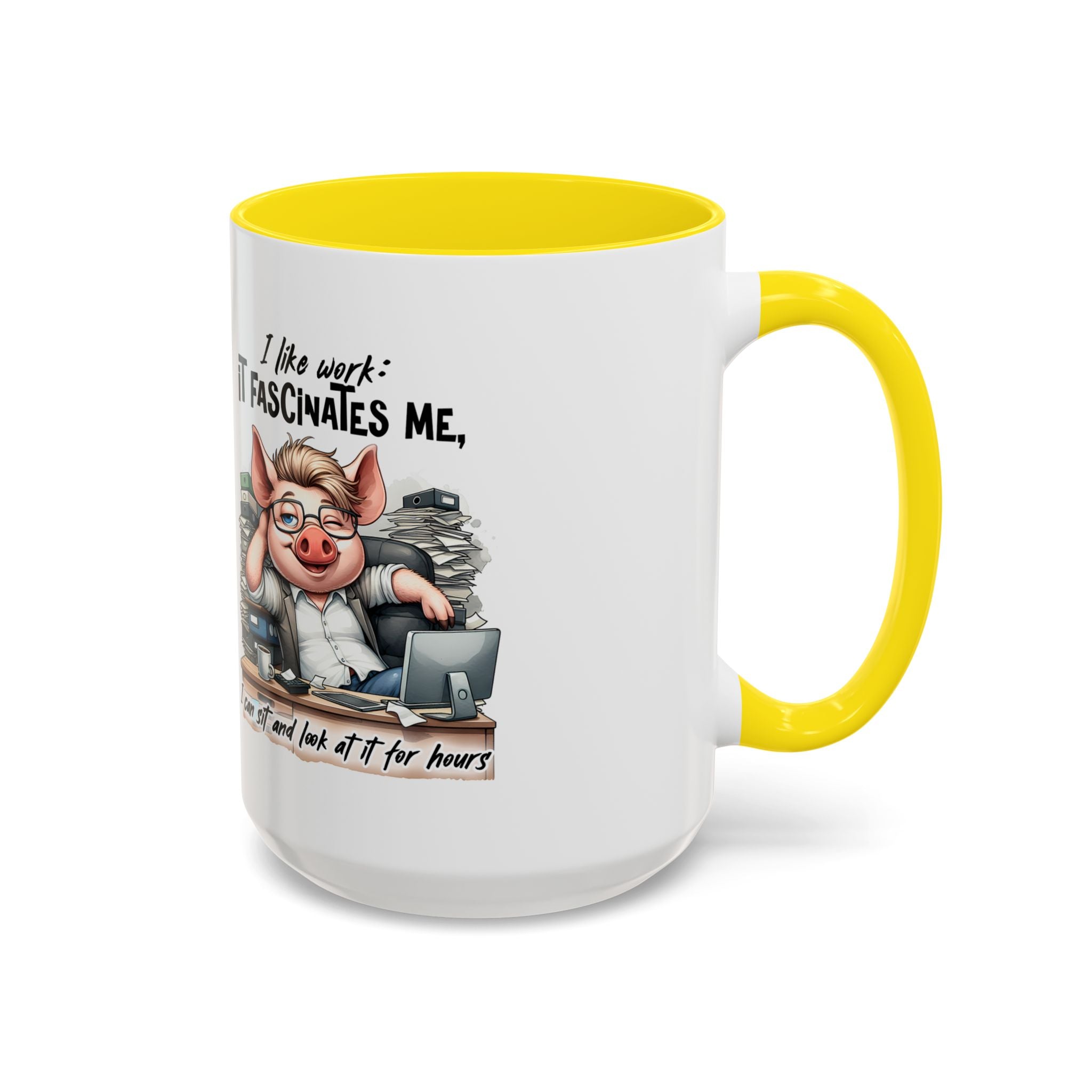 Whimsical Pig Coffee Mug, Funny Gift for Animal Lovers, Unique Office Mug, Cute Coffee Cup, Perfect for Birthdays, Holidays