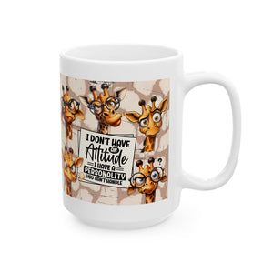 attitude sarcasm Giraffe coffee Mug - Perfect for Coffee Lovers, Gift for Animal Lovers, Fun Office Decor, Unique Birthday Present