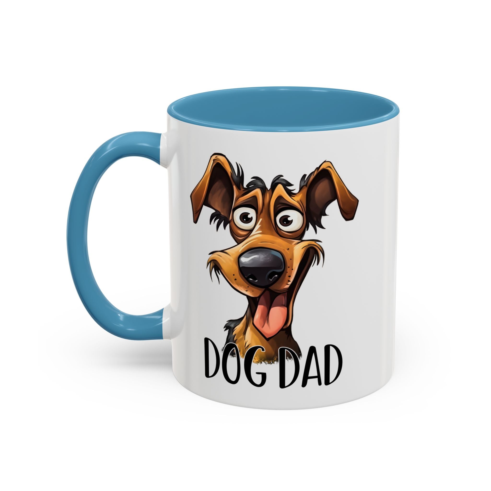 Dog Dad Accent Coffee Mug - Fun Gift for Dog Lovers, Pet Fathers, Father's Day, Birthday, Coffee Lovers