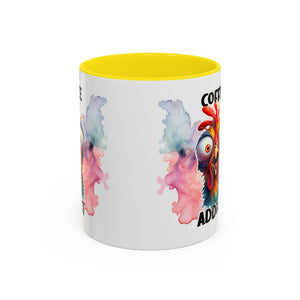 Coffee Addict Mug, Funny Coffee Lover Gift, Unique Kitchen Decor, Quirky Morning Brew Cup, Perfect for Birthdays & Holidays