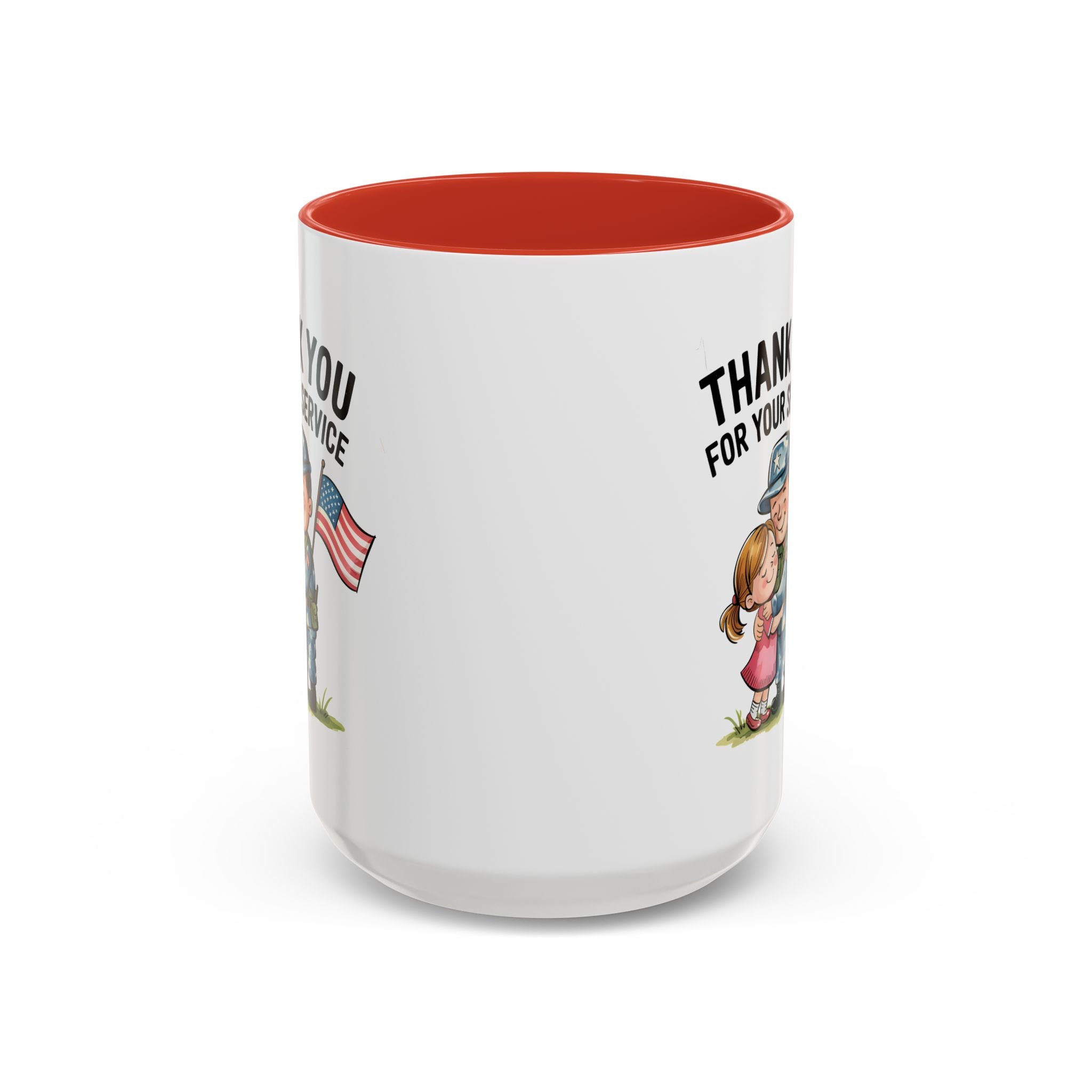 Thank You for Your Service Coffee Mug - 11oz & 15oz Accent Mugs for Veterans Appreciation