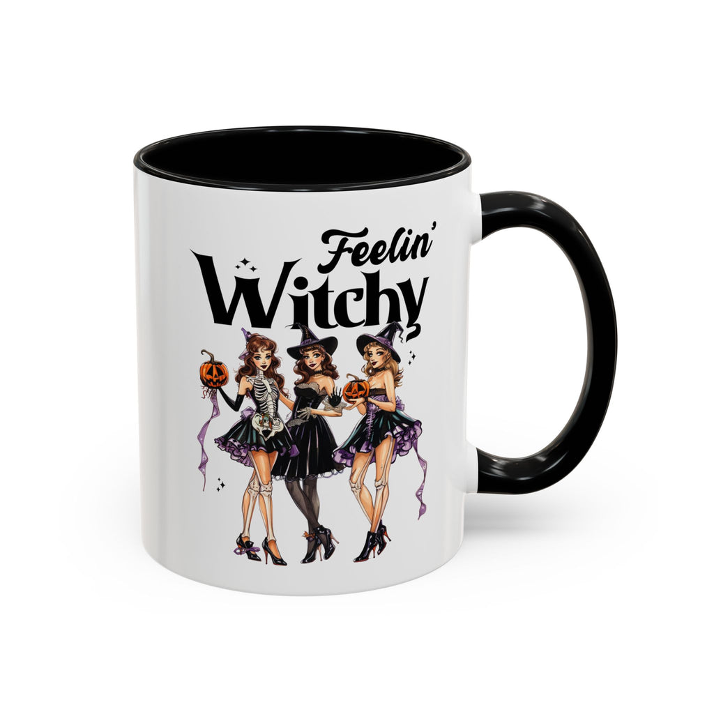 Witchy Accent Coffee Mug - Spooky Halloween Mug, Witchy Decor, Gift for Her, Fall Coffee Cup, Party Mug
